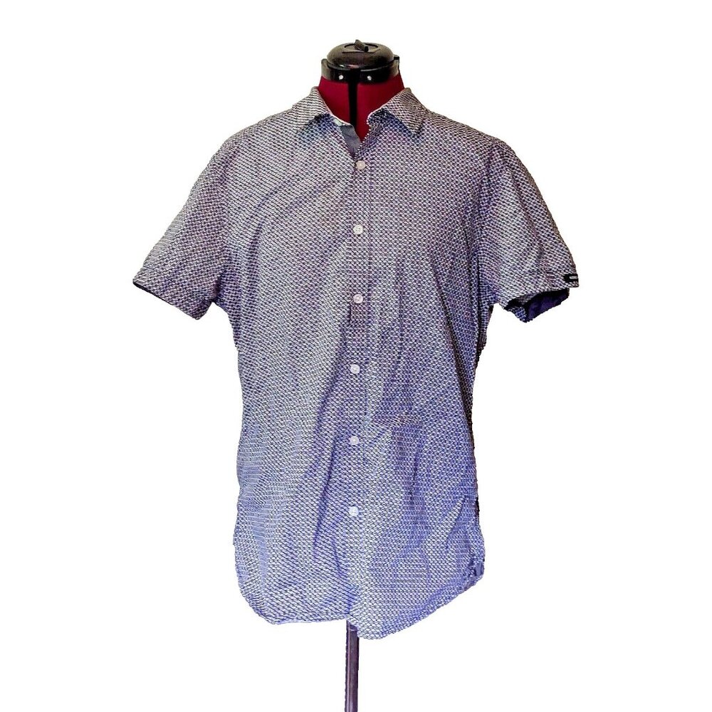 Kenneth Cole New York Men’s Shirt Size Large Multicolor Button Front Casual